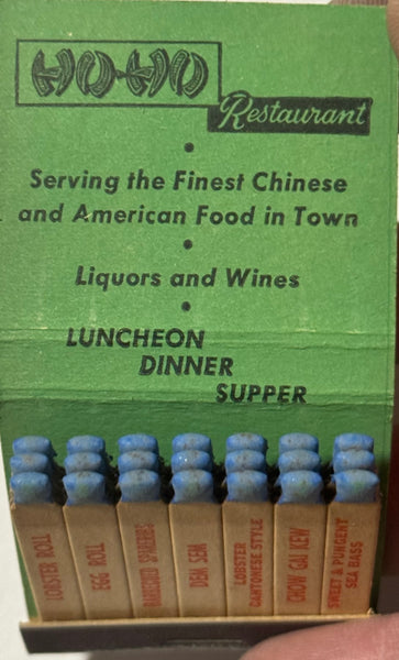 "Ho-Ho Restaurant" NYC, NY Vintage Feature Matchbook