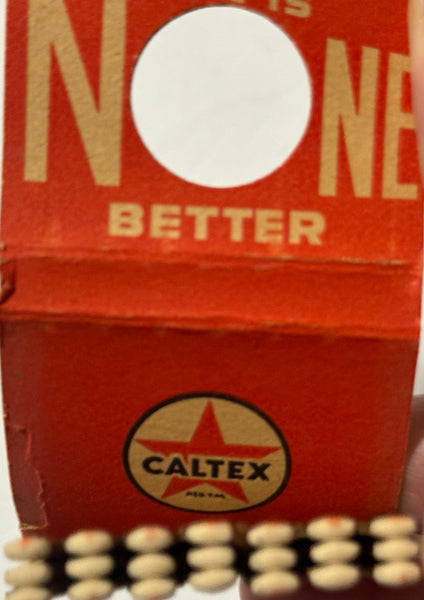 "Caltex" Petroliana Vintage Feature Matchbook w/ a Knot-Hole Cover