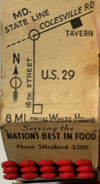 "Mrs. K’s Toll House Tavern" Vintage Feature Matchbook