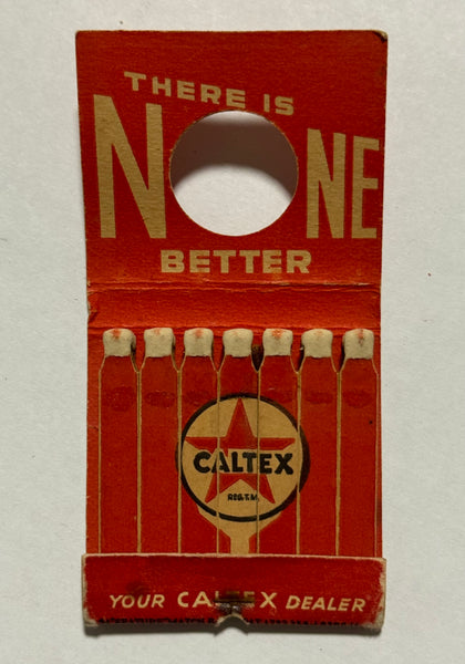 "Caltex" Petroliana Vintage Feature Matchbook w/ a Knot-Hole Cover