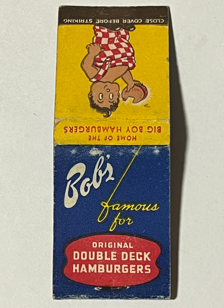 "Bob's Big Boy" Very Early Issue -Vintage Feature Matchbook