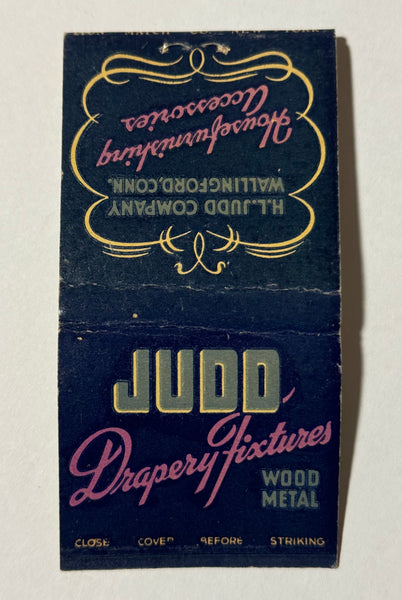 "Judd Drapery & Fixtures" Vintage Feature Matchbook with a Pop-Up Display!