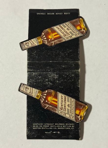 "Kentucky Gentleman Bourbon" Vintage Feature Matchbook w/ Contour Cover
