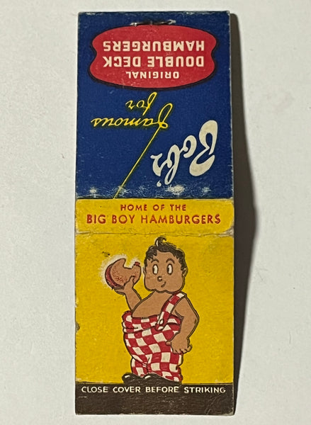 "Bob's Big Boy" Very Early Issue -Vintage Feature Matchbook