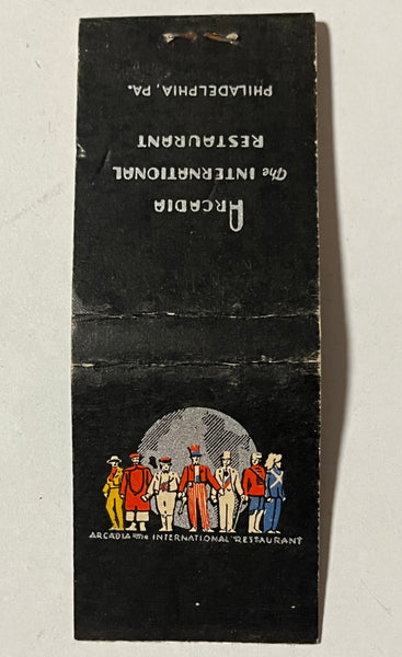 "Arcadia The International Restaurant" Vintage Feature Matchbook