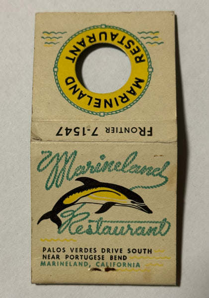 "Marineland Restaurant" Marineland, CA Vintage Feature Matchbook with a Knot-Hole Cover