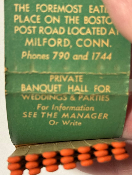 "Seven Gables Inn" Milford, CT Vintage Feature Matchbook