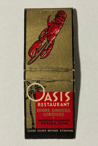 "Oasis Restaurant" Orange, CT Vintage Feature Matchbook
