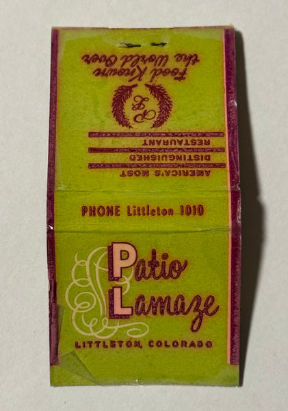 "Patio Lamaze" Littleton, CO Vintage Feature Matchbook