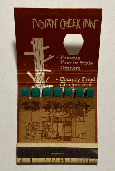 "Indian Creek Inn" Vintage Feature Matchbook w/ Knothole