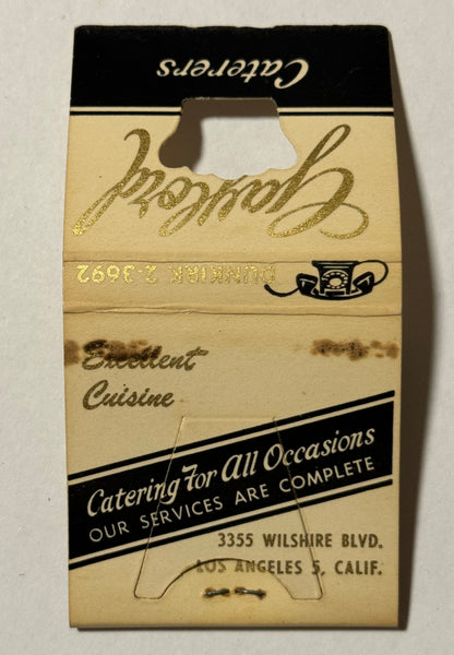"Gaylord Caterers" Los Angeles, CA  Vintage Feature Matchbook with a Knot Hole Cover and Easel Back!