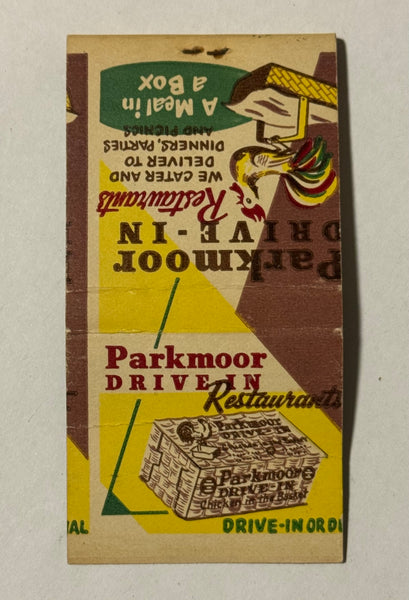 "Parkmoor Drive-In Restaurants" Oxford, MS Vintage Feature Matchbook