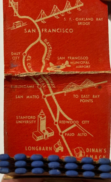 "Dinah's Shack" San Francisco, Ca Vintage Feature Matchbook