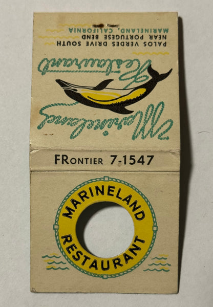 "Marineland Restaurant" Marineland, CA Vintage Feature Matchbook with a Knot-Hole Cover