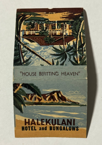 "Halekulani" Waikiki Beach, FL Vintage Feature Tiki Matchbook