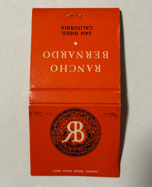 "Rancho Bernardo" San Diego, CA Vintage Feature Matchbook