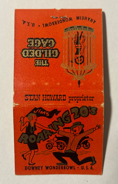 "Jim’s Roaring 20’s" Anaheim, CA Vintage Feature Matchbook