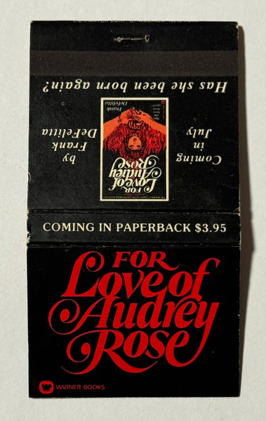 "For Love of Audrey Rose" *RARE Promotion for a Paperback Novel Vintage Feature Matchbook