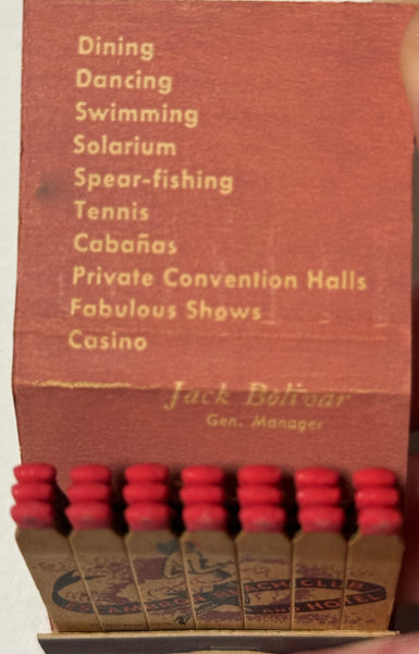 "Escambron Beach Club" San Juan, PR Vintage Feature Matchbook