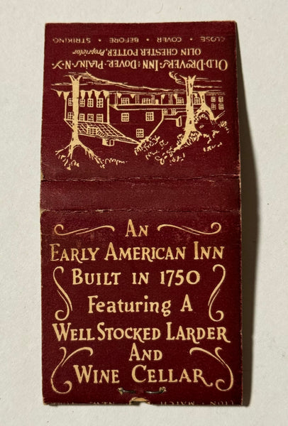 "Old Drovers Inn" Dover Plains, NY Vintage Feature Matchbook