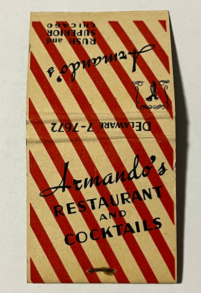 "Armando's Restaurant" Vintage Feature Matchbook