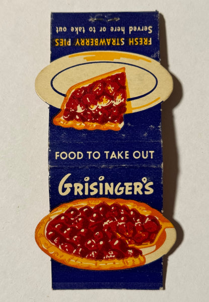 "Grisinger's Drive Thru" CALIFORNIA Vintage Feature Matchbook