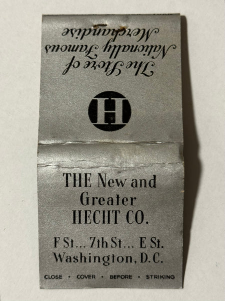 "Hecht Co." Washington, DC Vintage Feature Matchbook
