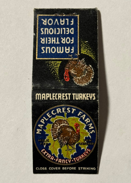 "Maplecrest Farms" Vintage Feature Matchbook with a Pop-Up Display