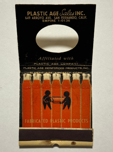 "Plastic Age Sales Inc." San Fernando, Ca Vintage Feature Matchbook with a Knot-Hole Cover