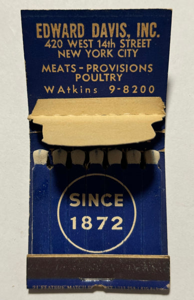 "Edward Davis Inc" New York, NY Vintage Feature Matchbook with a Pop-Up Display!