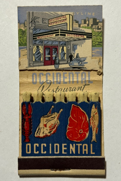 "Occidental Restaurant" Richmond, VA Vintage Feature Matchbook with a Pop-Up Cover!