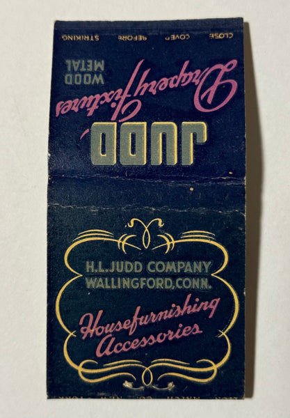 "Judd Drapery & Fixtures" Vintage Feature Matchbook with a Pop-Up Display!