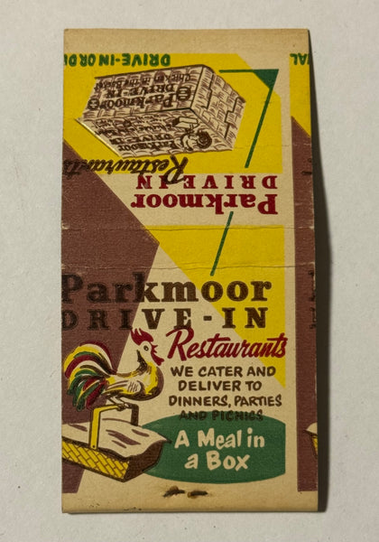 "Parkmoor Drive-In Restaurants" Oxford, MS Vintage Feature Matchbook