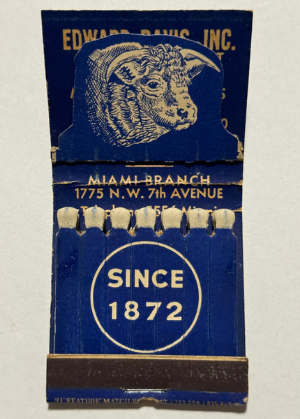 "Edward Davis Inc" New York, NY Vintage Feature Matchbook with a Pop-Up Display!
