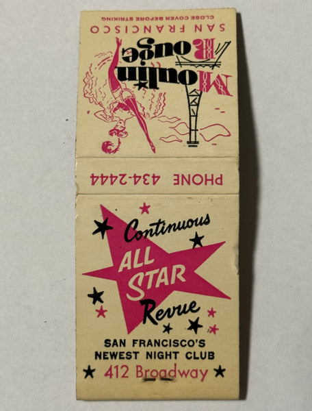 "Moulin Rouge" Can Can Girlie Vintage Feature Matchbook