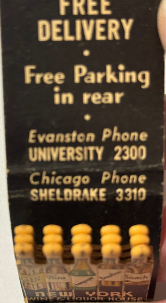 "New York Wine and Liquor House" Vintage Feature Matchbook