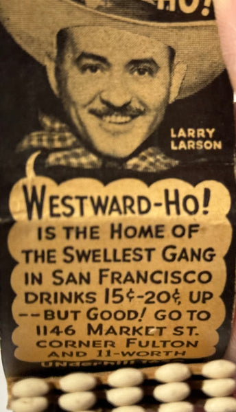 "Melody Lane Western" San Francisco, CA Vintage Feature Matchbook