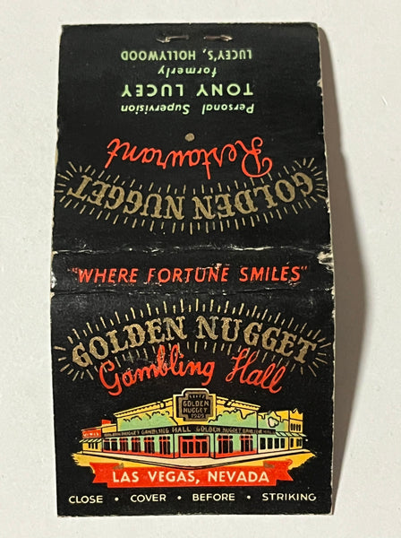 "Golden Nugget" Vintage Casino Feature Matchbook