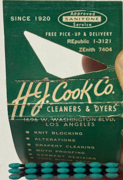"H.J. Cook Co." Vintage Feature Matchbook w/ Knot Hole Cover