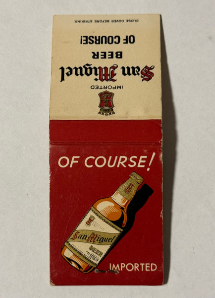 "San Miguel Beer" Vintage Feature Breweriana Matchbook
