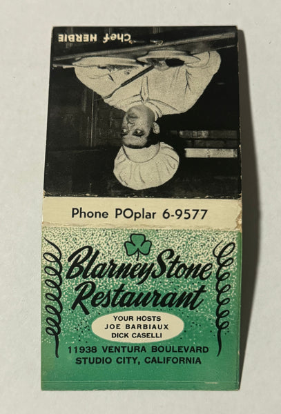 "Blarney Stone Restaurant" Studio City, CA Vintage Feature Matchbook