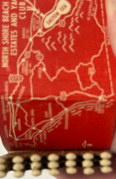 "North Shore Beach Estates and Yacht Club" Salton Sea Vintage Feature Matchbook