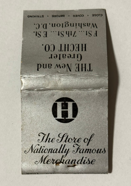 "Hecht Co." Washington, DC Vintage Feature Matchbook