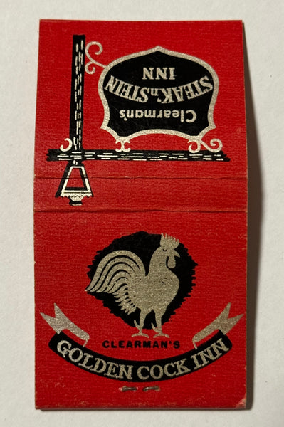 "Clearman’s Steak n’Stein Inn" San Gabriel, CA  Vintage Feature Matchbook (B)