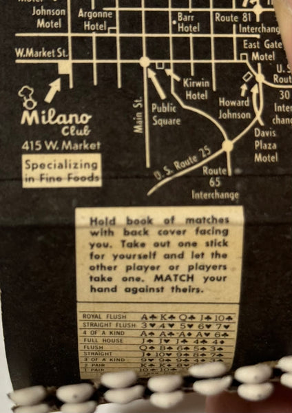 "Milano Club Cocktail Lounge" Vintage Feature Matchbook