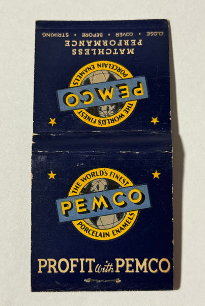 "PemCo Porcelain Enamels" Baltimore, MD Vintage Feature Matchbook