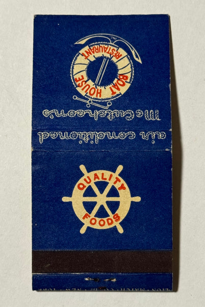 "Boat House Restaurant" Niagara Falls, NY Vintage Feature Matchbook