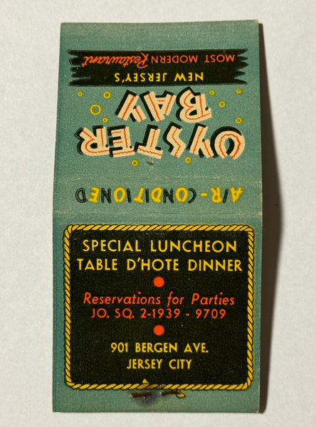 "Oyster Bay" Jersey City, NJ Vintage Feature Matchbook