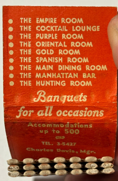 "Putnam & Thurston’s" Worcester, MA Vintage Feature Matchbook