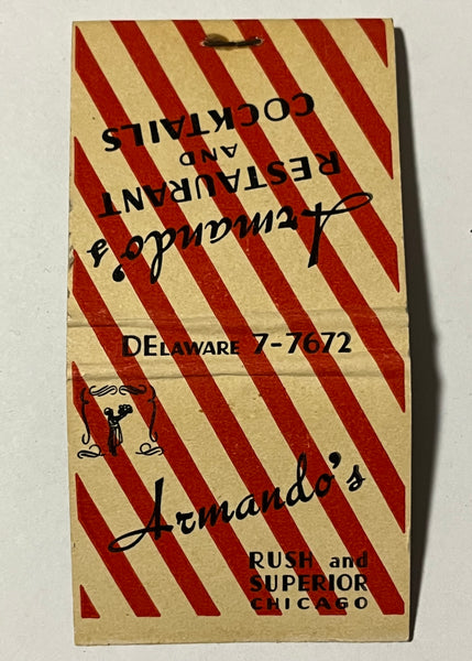 "Armando's Restaurant" Vintage Feature Matchbook